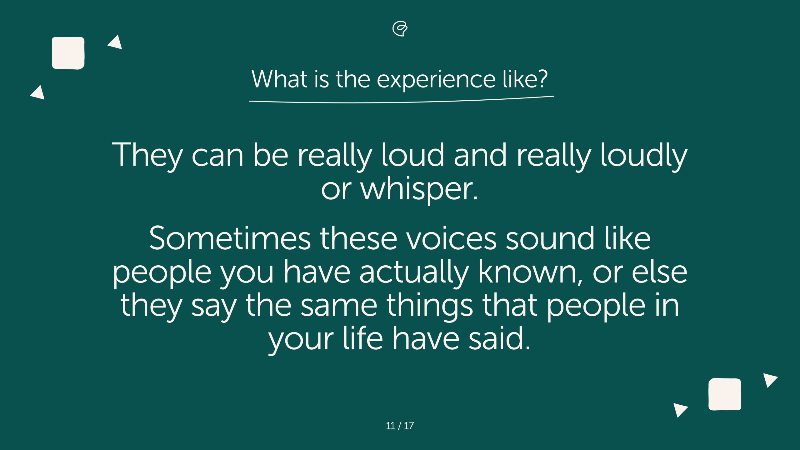 Hearing voices